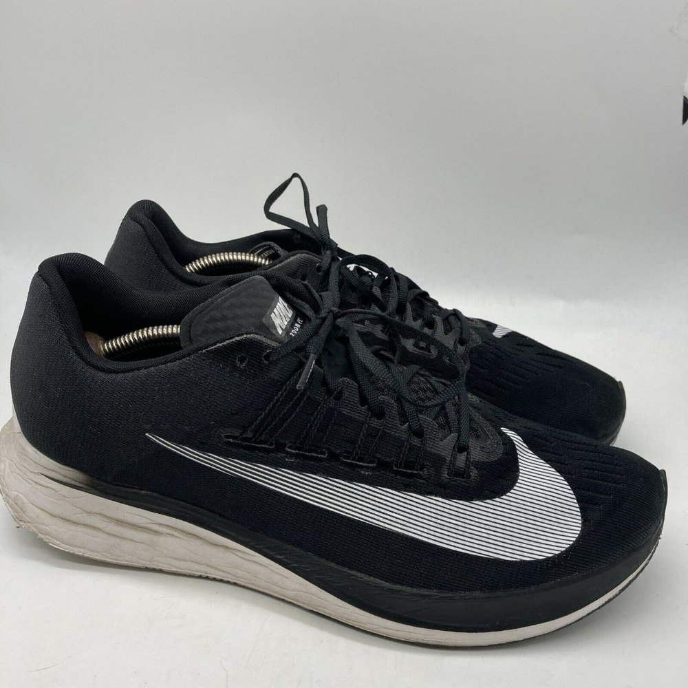 Nike Zoom Fly Mens Running Shoes Black White Size 12 EU 46